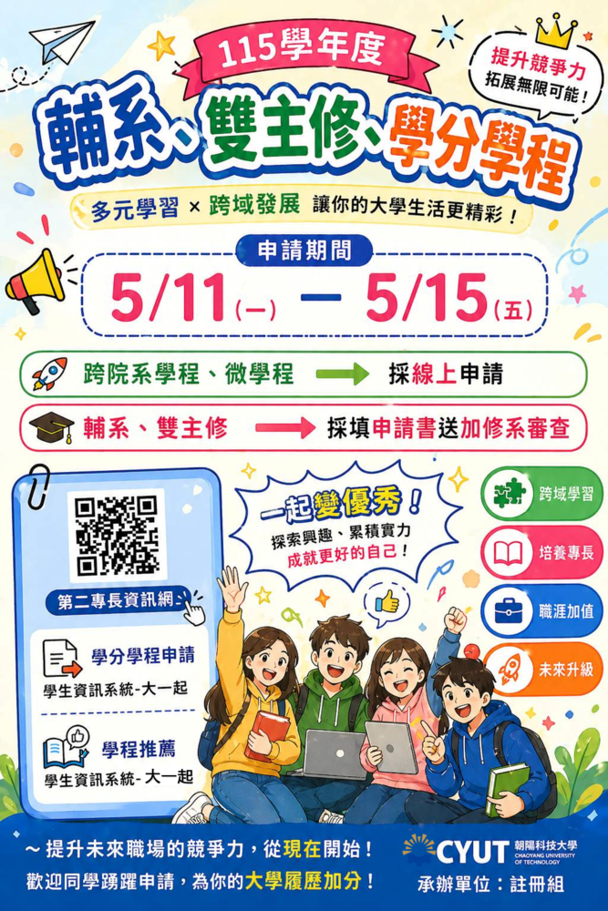 115-1第二專長申請海報圖片